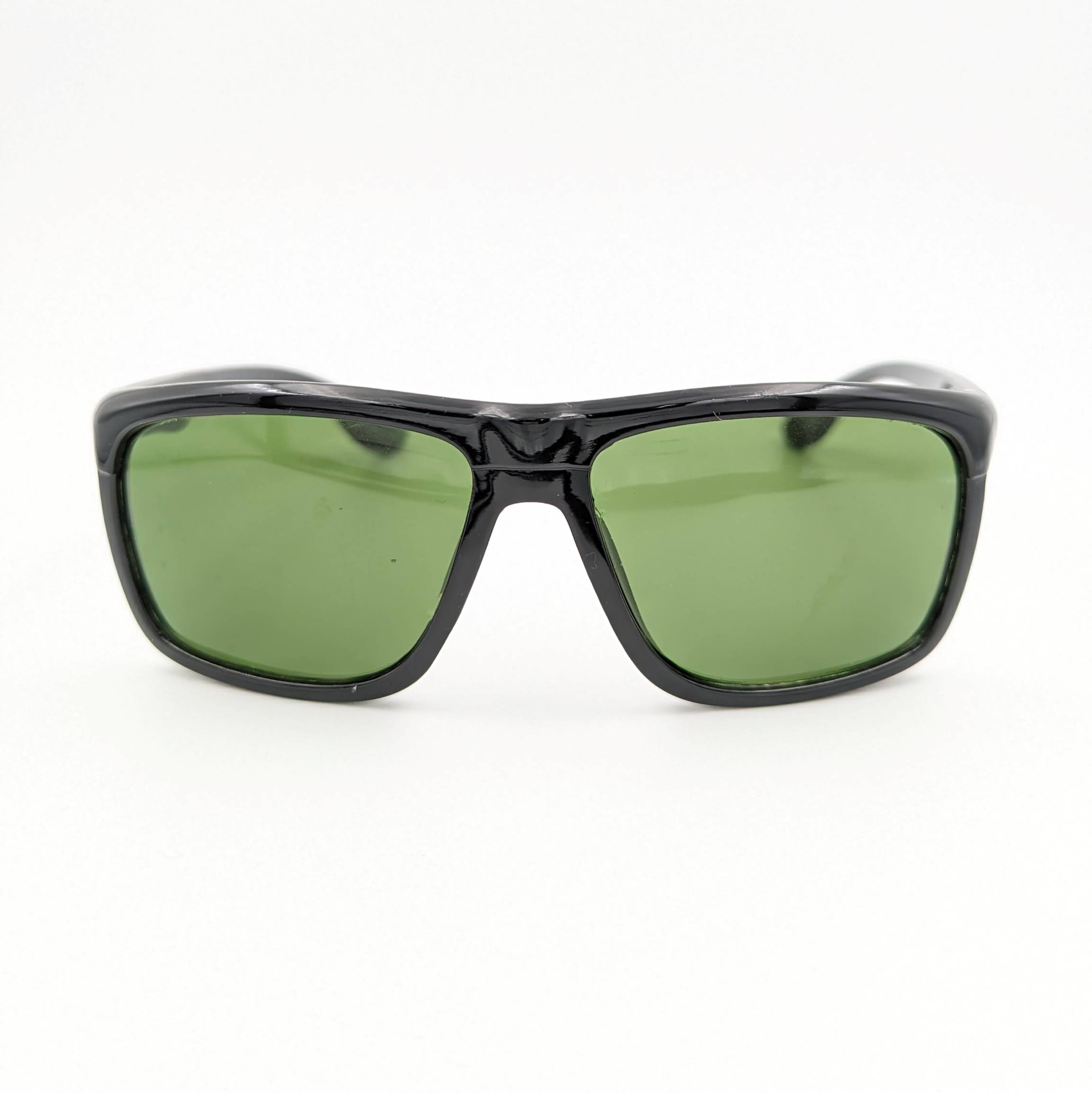 Black Rectangle Unisex Sunglasses - Dark Green Lens - MY Optical